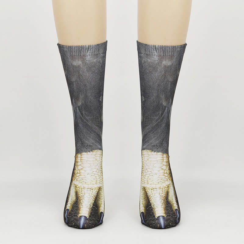 Viertelsocken mit Pferde-, Adler- und Tigerpfotenmotiv in Übergröße (3 Paar) - Adler - EU38-44 (US5-10) - image 8