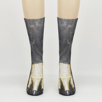 Viertelsocken mit Pferde-, Adler- und Tigerpfotenmotiv in Übergröße (3 Paar) - Adler - EU38-44 (US5-10) - image 8