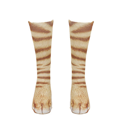 Katzenpfoten-Socken (3 Paar) - Khaki - EU38-44 (US5-10) - image 5