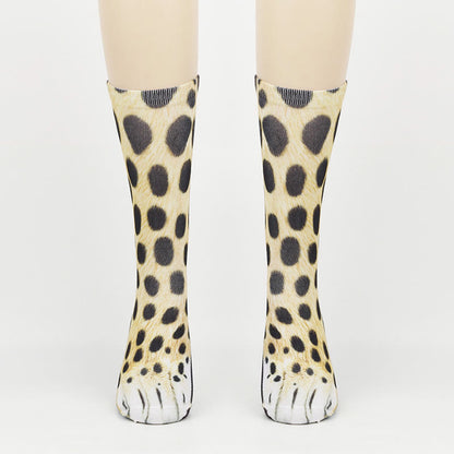 Viertelsocken mit Eisbär-, Fuchs- und Leopardenpfotenmotiv (3 Paar) - Leopard - EU38-44 (US5-10) - image 2