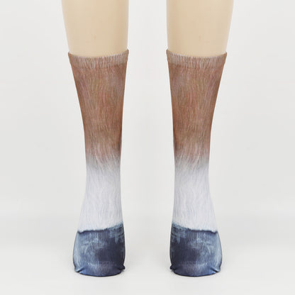 Socken mit Schweine-, Esel- und Pferdemotiven (3 Paar) - Pferd - EU38-44 (US5-10) - image 3