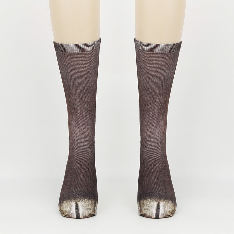 Socken mit Schweine-, Esel- und Pferdemotiven (3 Paar) - Esel - EU38-44 (US5-10) - image 1