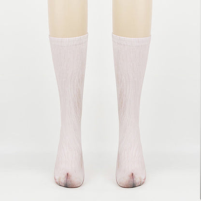 Socken mit Schweine-, Esel- und Pferdemotiven (3 Paar) - Schwein - EU38-44 (US5-10) - image 2