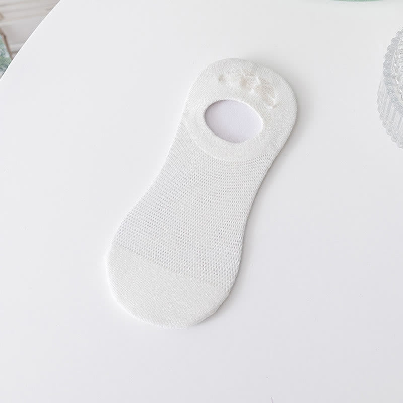 Weiche, einfarbige, unsichtbare Socken (7 Paar) - Weiß - EU37-40 (US4-7) - image 7