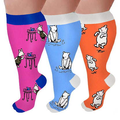 Kompressionsstrümpfe mit Bären-Kaninchen in Übergröße - image 3