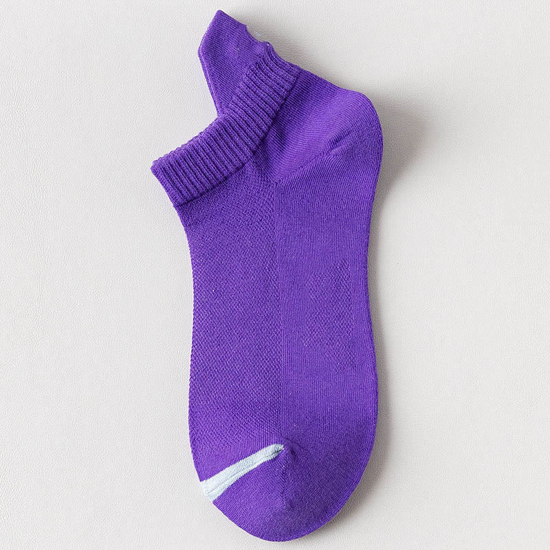 Knöchel-Kompressionssocken aus mehrfarbigem Mesh in Übergröße (10 Paar) - Lila - EU39-44 (US6-10) - image 4