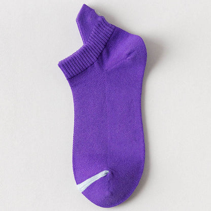 Knöchel-Kompressionssocken aus mehrfarbigem Mesh in Übergröße (10 Paar) - Lila - EU39-44 (US6-10) - image 4