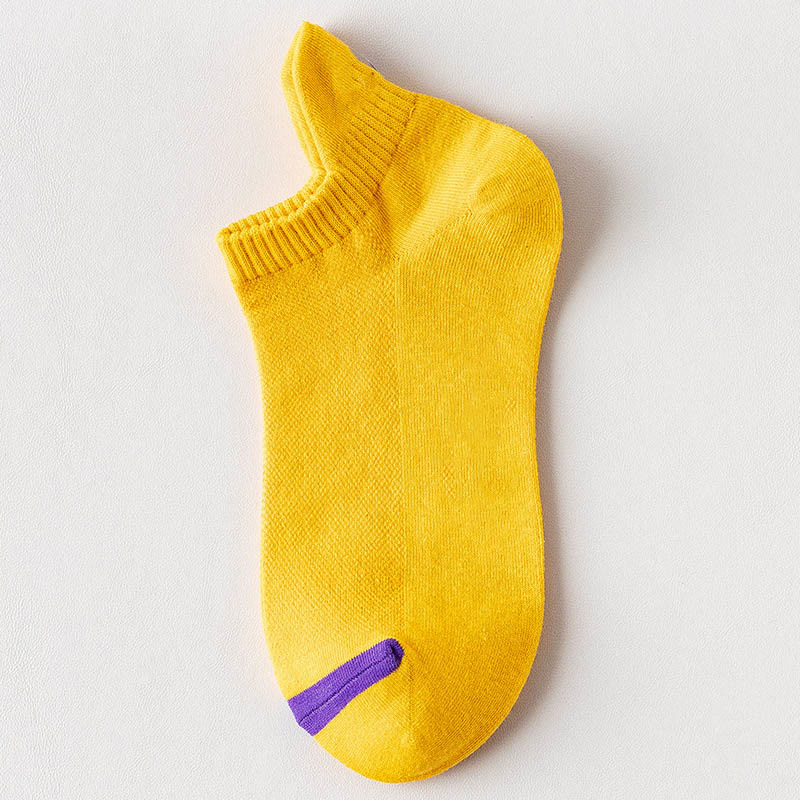 Knöchel-Kompressionssocken aus mehrfarbigem Mesh in Übergröße (10 Paar) - Gelb - EU39-44 (US6-10) - image 2