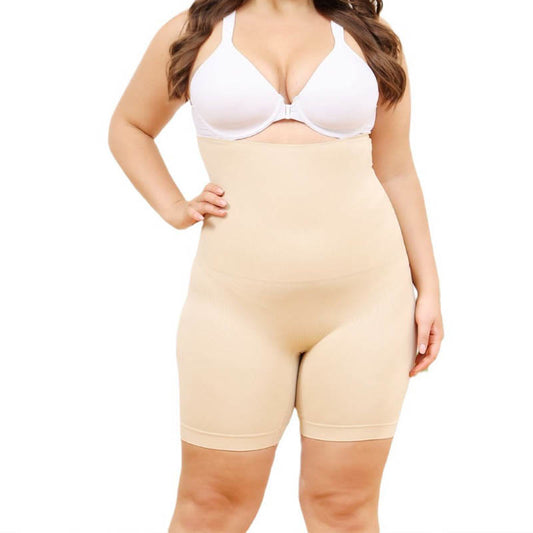 Trainer-Kompressionsshorts mit hoher Taille in Übergröße