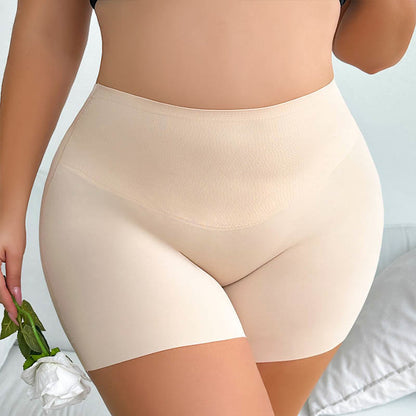 Figurformende Kompressionsshorts mit Taillenbund in Übergröße - Aprikose - 3XL - image 3