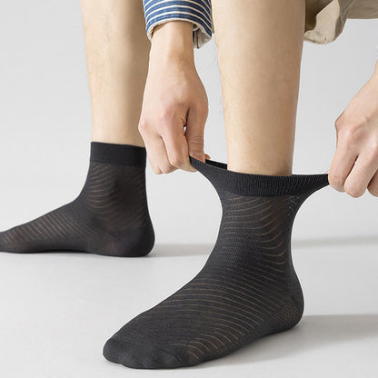 Viertelsocken aus Eisseide in Übergröße (5 Paar)