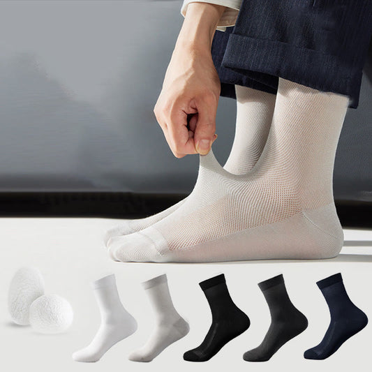 Klassische Viertelsocken aus Mesh (5 Paar) - Mehrfarbig - EU38-45 (US5-11) - image 0