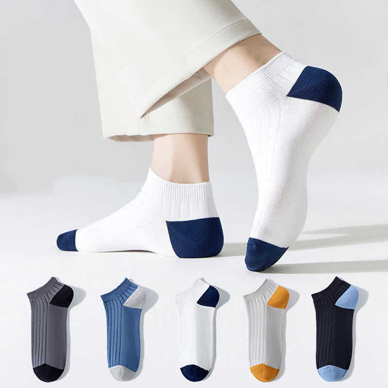 Lässige Knöchelsocken (5 Paar) - Mehrfarbig - EU38-45 (US5-11) - image 0