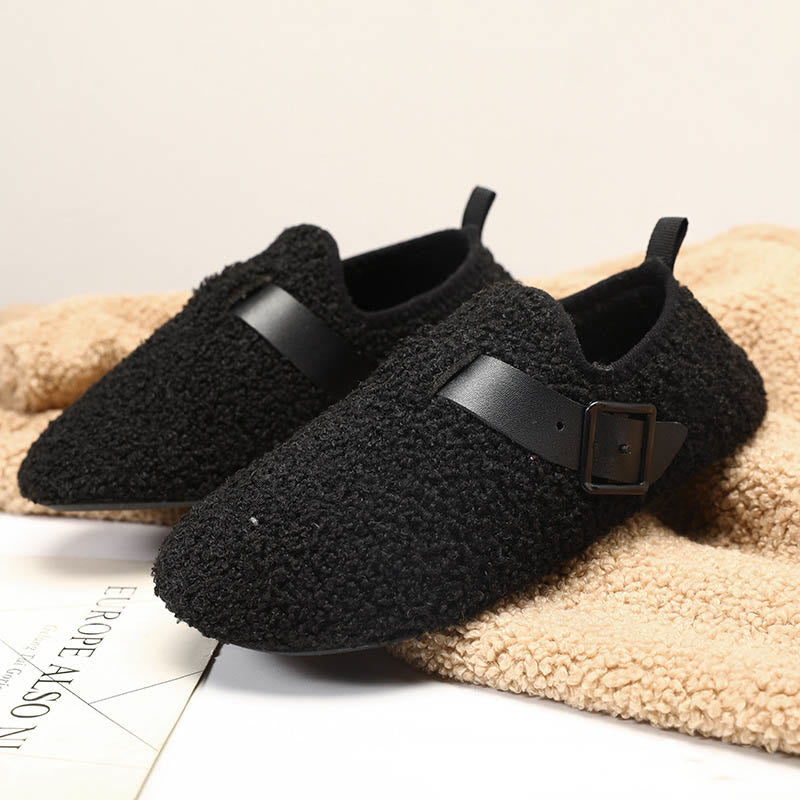 Modische Slipper-Socken mit Schnalle in Übergröße - Schwarz - 3XL - image 2