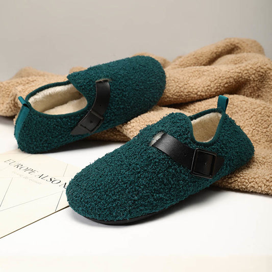Modische Slipper-Socken mit Schnalle in Übergröße - Dunkelgrün - 3XL - image 0