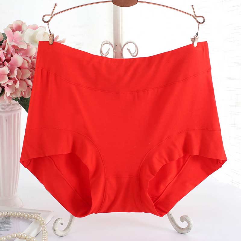 Hochtaillierte, weiche Slips (3er-Pack) - Rot - XL - image 1