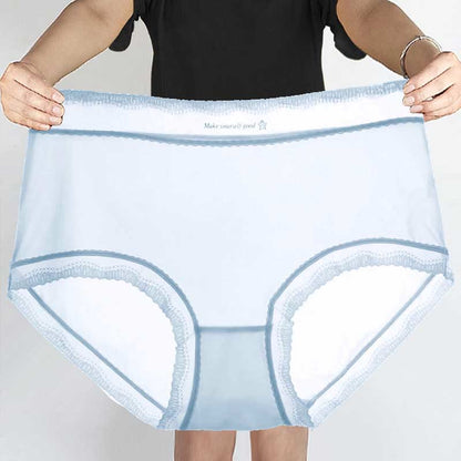Slips aus Eisseide mit hoher Taille in Übergröße (5er-Pack)