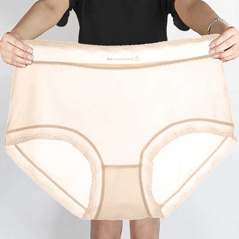 High-Waist-Slips aus Eisseide (5er-Pack) - Nackt - 3XL - image 3
