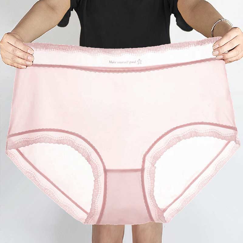 High-Waist-Slips aus Eisseide (5er-Pack) - Rosa - 3XL - image 1