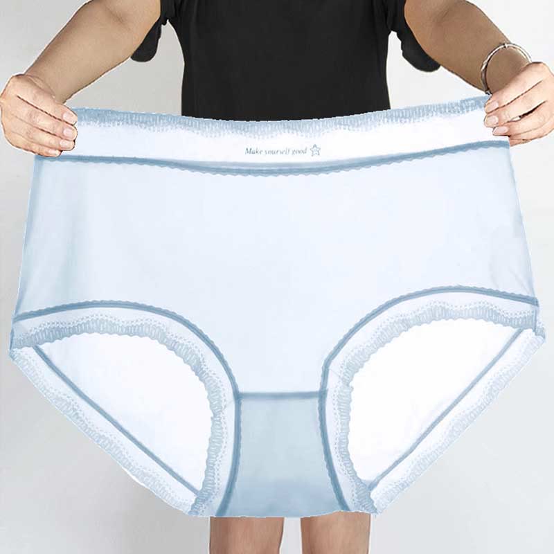 High-Waist-Slips aus Eisseide (5er-Pack) - Blau - 3XL - image 2