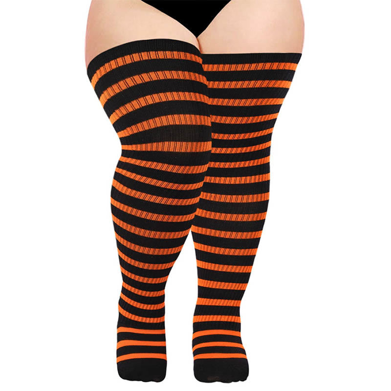 Übergröße Halloween Oberschenkelhohe Kniestrümpfe - Orange - Einheitsgröße - image 2