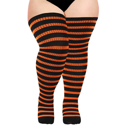 Übergröße Halloween Oberschenkelhohe Kniestrümpfe - Orange - Einheitsgröße - image 2