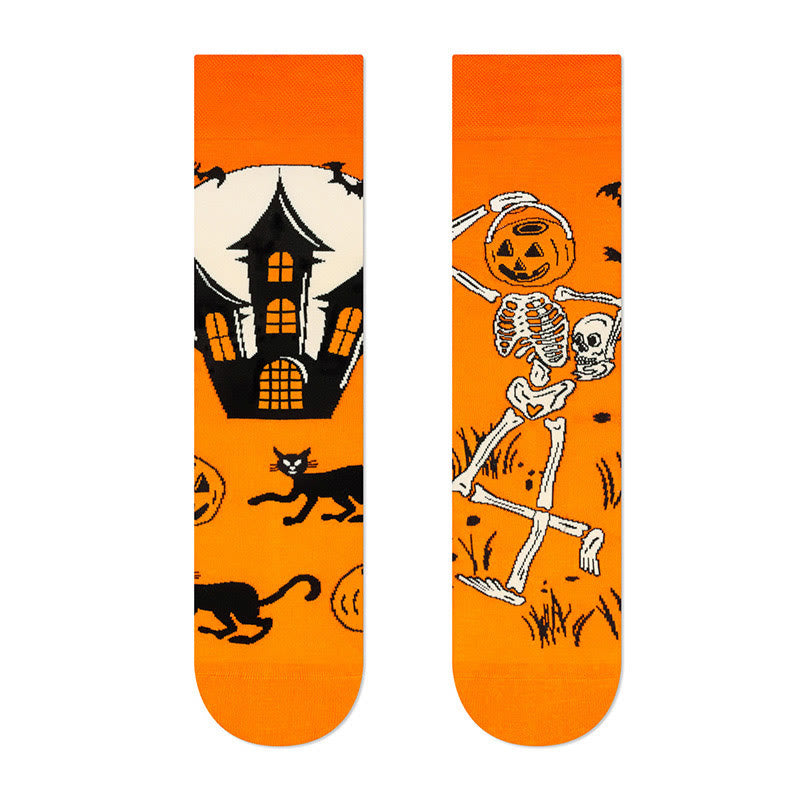 Neue Halloween-Crew-Socken in Übergröße (4 Paar) - image 6