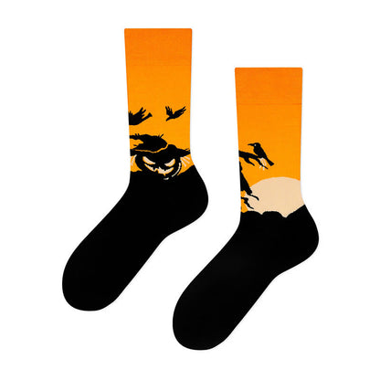 Neue Halloween-Crew-Socken in Übergröße (4 Paar) - Kürbis - EU36-42 (US3-8,5) - image 5