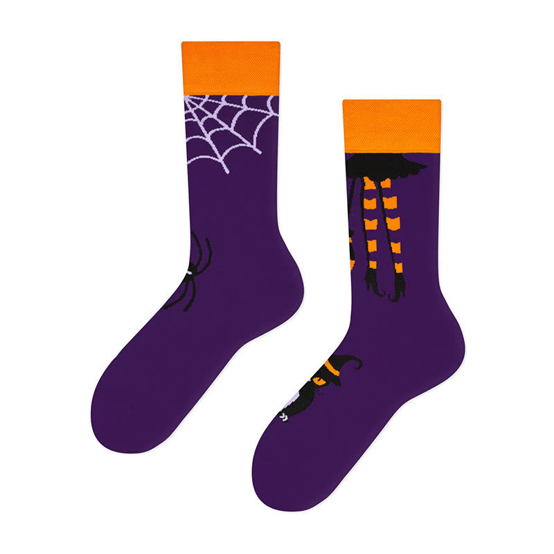 Neue Halloween-Crew-Socken in Übergröße (4 Paar) - Lila - EU36-42 (US3-8,5) - image 3