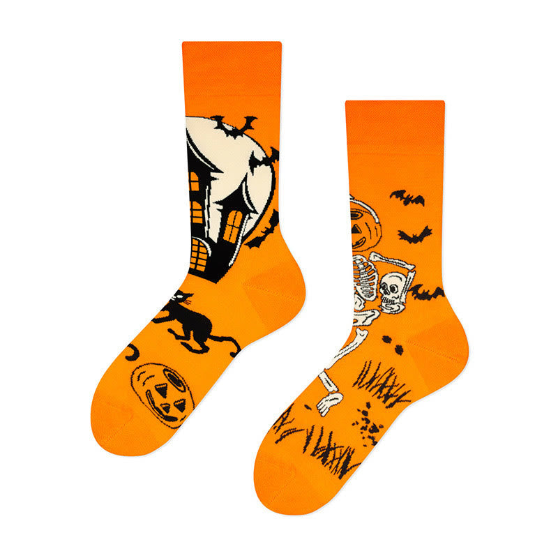 Neue Halloween-Crew-Socken in Übergröße (4 Paar) - Orange - EU36-42 (US3-8,5) - image 4