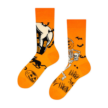 Neue Halloween-Crew-Socken in Übergröße (4 Paar) - Orange - EU36-42 (US3-8,5) - image 4