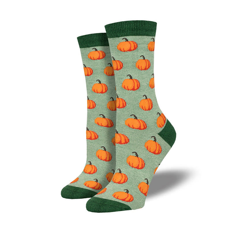 Crew-Socken mit kreativem Halloween-Muster in Übergröße (4 Paar) - Grün - EU36-42 (US3-8,5) - image 4