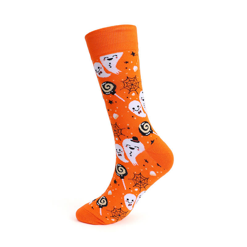Halloween-Socken mit Kürbisschädel (3 Paar) - Stil 3 - EU39-47 (US6-12,5) - image 3