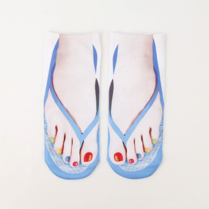 3D-Flip-Flops-Söckchen in Übergröße (3 Paar) - image 3