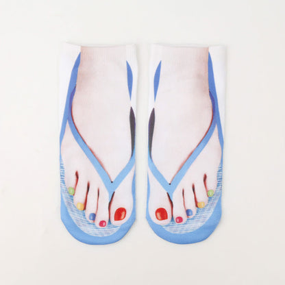 3D-Flip-Flops-Söckchen in Übergröße (3 Paar) - image 3