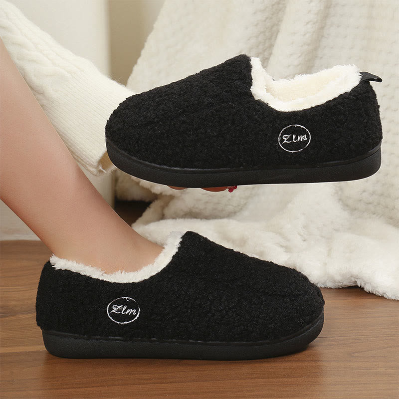 Warme Hausschuhsocken in Übergröße mit einfarbiger Optik - image 4