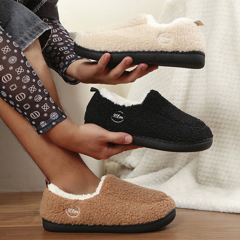 Warme Hausschuhsocken in Übergröße mit einfarbiger Optik - image 5
