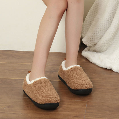 Warme Hausschuhsocken in Übergröße mit einfarbiger Optik - Braun - US 10-11 - image 2