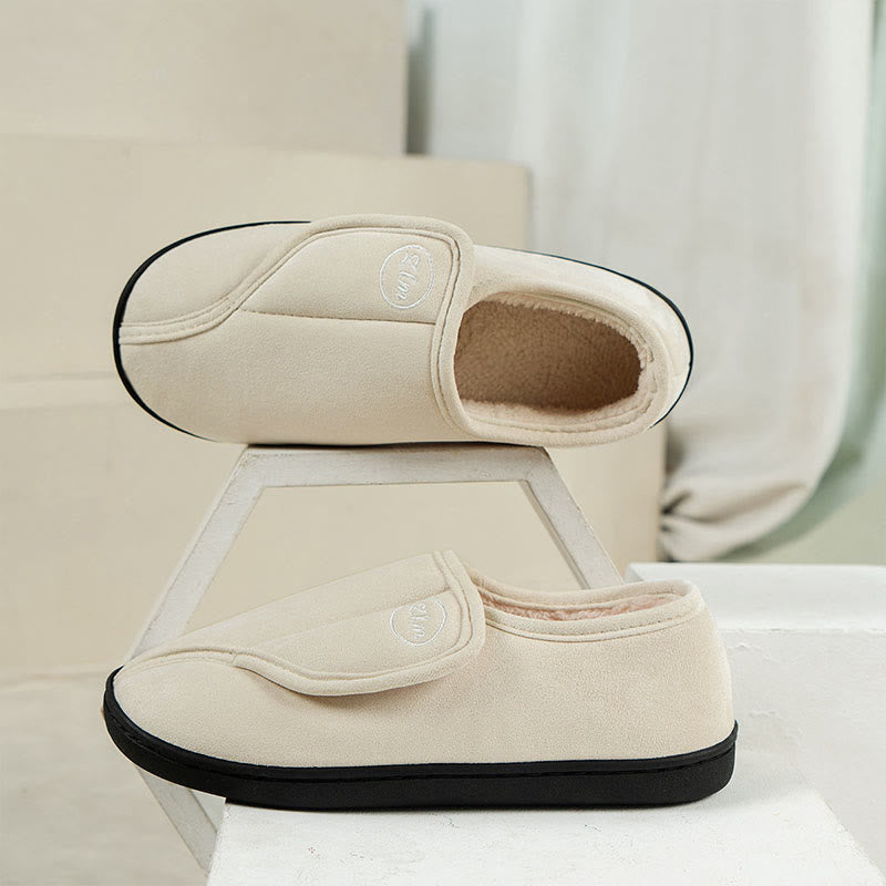 Einfarbige Hausschuhsocken in Übergröße mit dicker Sohle - Beige - 2XL - image 10