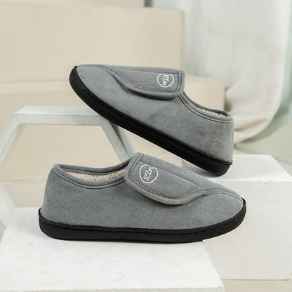 Einfarbige Hausschuhsocken in Übergröße mit dicker Sohle - Grau - 2XL - image 9