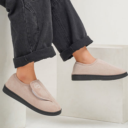 Einfarbige Hausschuhsocken in Übergröße mit dicker Sohle - image 3