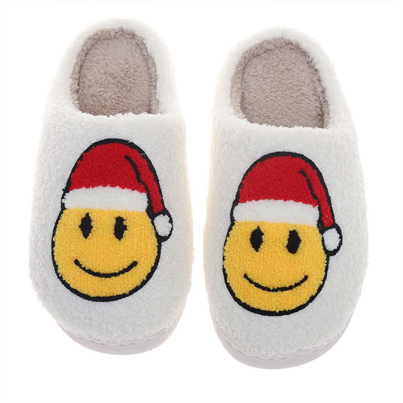 Hausschuhe mit Smiley-Motiv in Übergröße - Weiß - 2XL - image 4