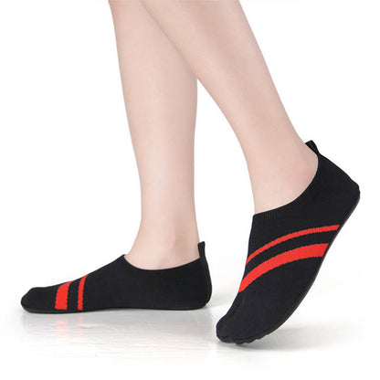 Gestreifte Slipper-Socken mit geteilter Zehenpartie in Übergröße - image 6