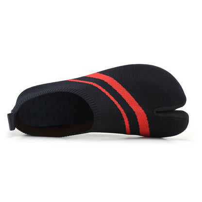 Gestreifte Slipper-Socken mit geteilter Zehenpartie in Übergröße - image 8