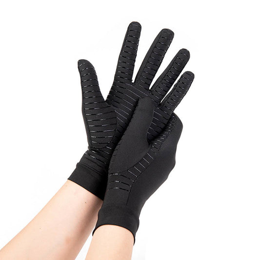 Schwarze Kompressions-Fahrradhandschuhe
