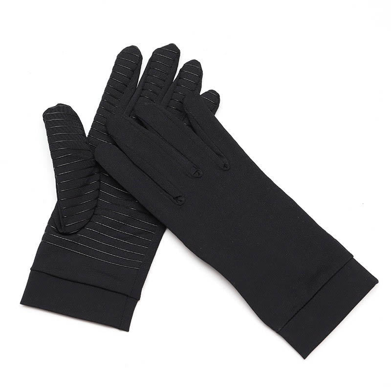 Schwarze Kompressions-Fahrradhandschuhe - image 7