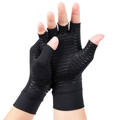 Fingerlose Kompressionshandschuhe aus Kupfer