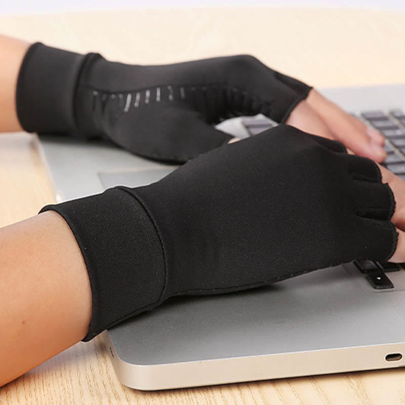Fingerlose Kompressionshandschuhe aus Kupfer - image 4