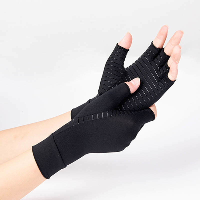 Fingerlose Kompressionshandschuhe aus Kupfer - image 3