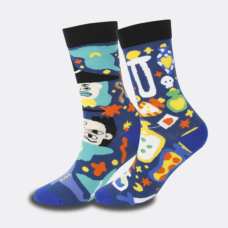 Kreative Halloween-Crew-Socken in Übergröße (4 Paar) - image 4